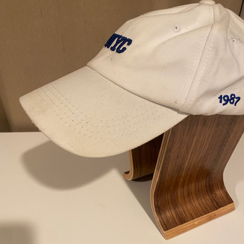 NYC 1987 White Baseball Cap Adjustable Strapback Classic Style - Picture 4 of 5